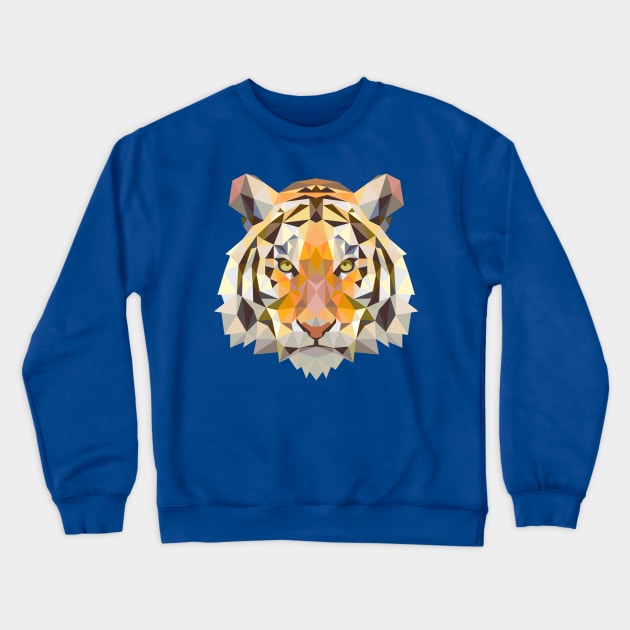 Tiger face Crewneck Sweatshirt by Mako Design 